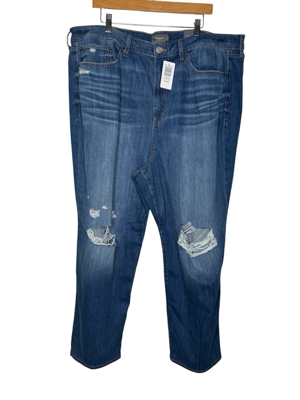 Torrid stretch rigid high rise straight loose cannon jeans 24 short boho casual